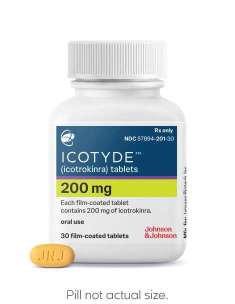 ICOTYDE 200 mg tablets icotrokinra, each tablet contains icotrokinra hydrochloride equivalent to 200 mg icotrokinra, 30 tablets – Johnson & Johnson.